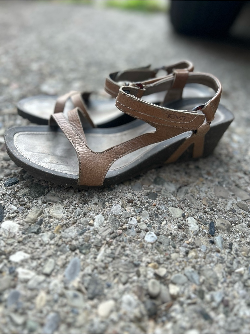 Teva Brown Women's Comfort Strappy Wedge Sandals Size 10 - Picture 2 of 7